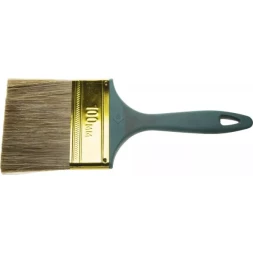 Кисть ЗУБР &quot;КП-14&quot; плоская, смешанная щетина, пластмассовая рукоятка, 100мм 4-01014-100