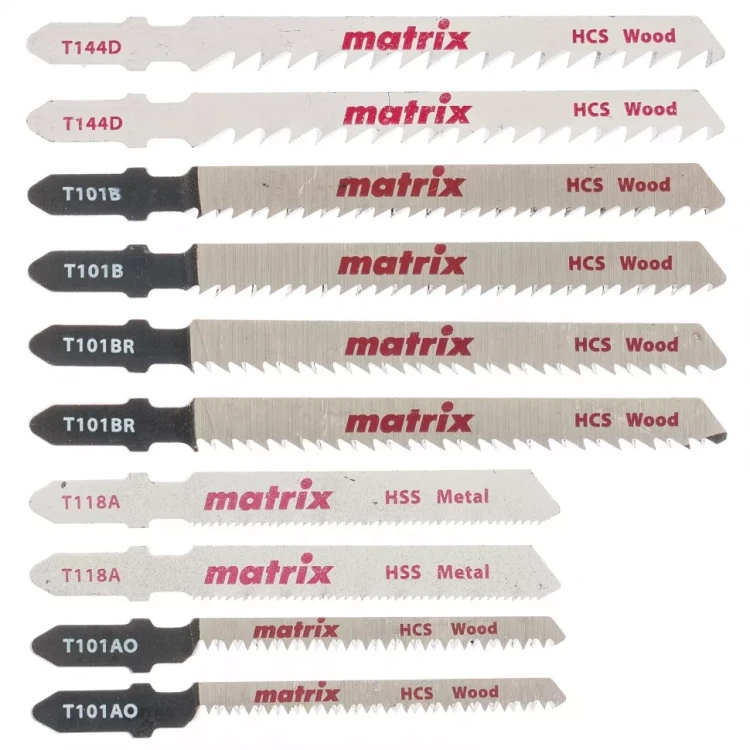 Набор полотен для электролобзика универсальный 10 шт T-SET1003 Matrix 78247 купить в Тобольске