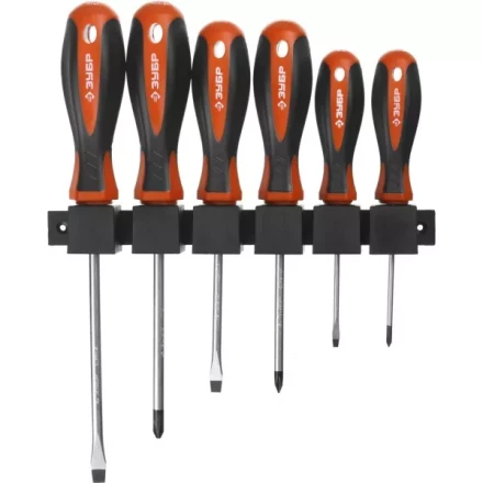 Набор ЗУБР &quot;МАСТЕР&quot;: Отвертки, Cr-v, эргономичная двухкомпонентная рукоятка, 6шт, на пластиковой стойке 25065-H5_z02 купить в Тобольске