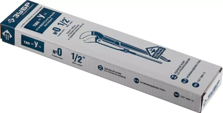 Ключ трубный рычажный ЗУБР &quot;ПРОФЕССИОНАЛ&quot;, тип &quot;S&quot;, изогнутые губки для труднодоступ мест, цельнокованный, Сr-V, № 0, 1/2&quot; 27336-0_z01 купить в Тобольске