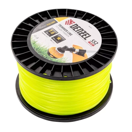 Леска для триммера звезда, 1,6мм х 552м, на DIN катушке FLEX CORD,  Denzel 96284 купить в Тобольске