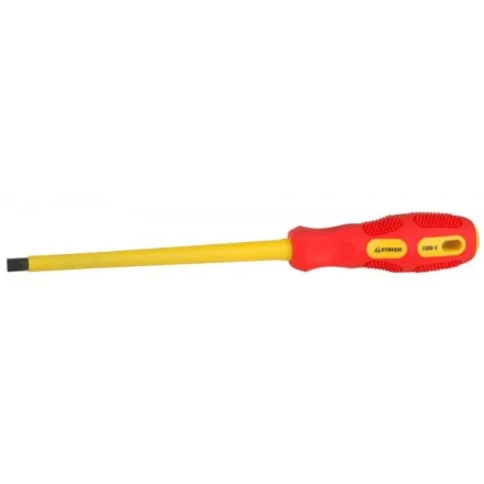 Отвертка STAYER &quot;PROFESSIONAL&quot; &quot;MAX-GRIP&quot; диэлектрическая, двухкомпонентная рукоятка, Cr-V, SL 8,0x175мм 25827-08-175 G купить в Тобольске