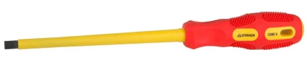 Отвертка STAYER &quot;PROFESSIONAL&quot; &quot;MAX-GRIP&quot; диэлектрическая, двухкомпонентная рукоятка, Cr-V, SL 8,0x175мм 25827-08-175 G купить в Тобольске