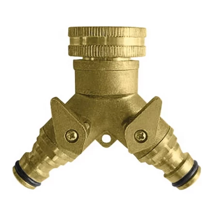 Распределитель латунный 2-х канальный G 1/2&quot; G 3/4&quot;  Кратон 5 01 04 059 купить в Тобольске