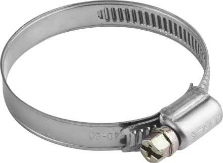 Хомуты ЗУБР &quot;ЭКСПЕРТ&quot;, нерж. сталь, накатная лента 9 мм, 40-60 мм, 5 шт 3787-40-60 купить в Тобольске