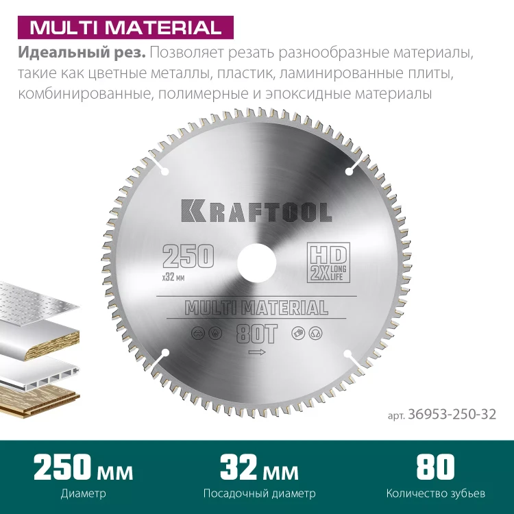 Диск пильный Multi Material, повышенный ресурс 36953-250-32 купить в Тобольске