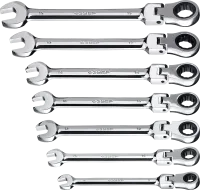 Наборы трещоточных комбинированных ключей шарнирных серия ПРОФЕССИОНАЛ