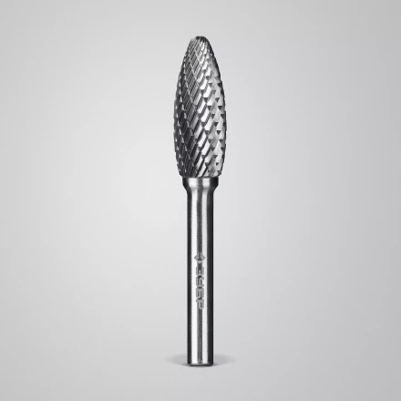 Зубр Твердосплавная борфреза H - пламя, 12 х 32 мм, радиус 2.5 мм (28807-12-32) купить в Тобольске