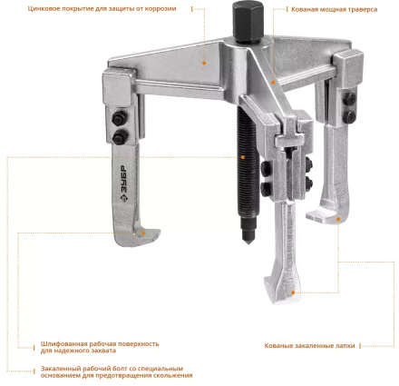 Съемники раздвижные 3-захватные серия ПРОФЕССИОНАЛ купить в Тобольске