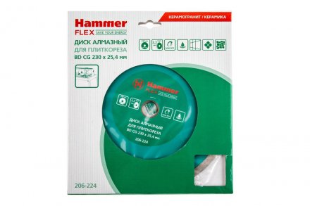 Круг алмазный HAMMER 206-224 ВD CG Ф230х25.4мм по керамограниту купить в Тобольске