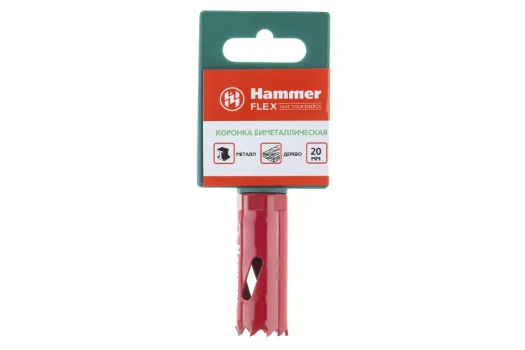 Коронка биметаллическая HAMMER Ф20х38мм 1/2" BiMETALL (224-002) купить в Тобольске