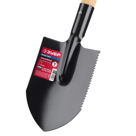 ЗУБР МАСТЕР, 210х154х550мм, полотно 1.5мм, закалено, дерев. черенок высш. сорт, туристическая лопата (39571) купить в Тобольске