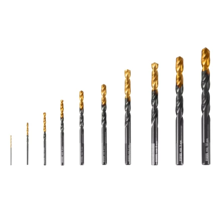 Набор сверл по металлу, 1-10 мм, HSS-Tin, Golden Tip, 10 шт Denzel 72316 купить в Тобольске