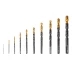 Набор сверл по металлу, 1-10 мм, HSS-Tin, Golden Tip, 10 шт Denzel 72316 купить в Тобольске