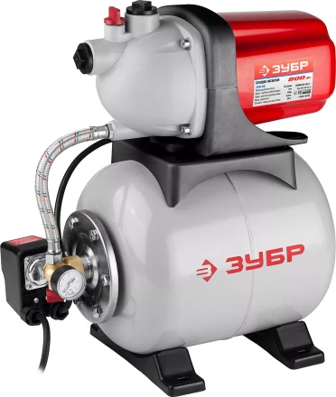 Станция насосная ЗУБР, пропускная способность 55л/мин, 800Вт ЗНАС-800 купить в Тобольске