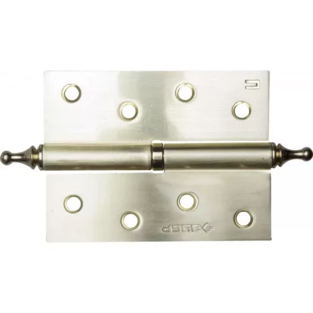 Петля дверная разъемная ЗУБР &quot;ЭКСПЕРТ&quot;, 1 подшипник, цвет мат. латунь (SB), правая, с крепежом, 100х75х2,5мм,2шт 37605-100-3R купить в Тобольске