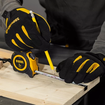 Рулетка Denzel 3м х 16мм, обрезиненный корпус, автоматическая фиксация, 31550 купить в Тобольске