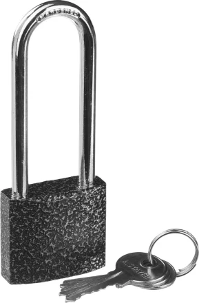 Замок STAYER &quot;STANDARD&quot; навесной, металлический корпус, удлиненная закаленная дужка, 38мм 37160-38-1 купить в Тобольске