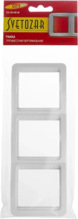 Панель СВЕТОЗАР &quot;ГАММА&quot; тройная вертикальная, цвет белый SV-54149-W купить в Тобольске