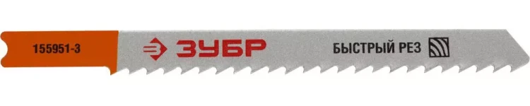 Полотна ЗУБР "ЭКСПЕРТ", U111C, для эл/лобзика, Cr-V, по пластику и дереву, US-хвостовик, шаг 3мм, 75мм, 2шт 155951-3_z01 купить в Тобольске