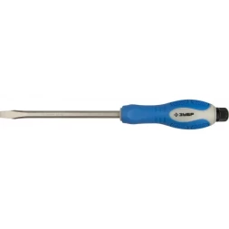 ЗУБР &quot;ЭКСПЕРТ&quot; АВТО. Отвертка ударная, сквозной Cr-Mo стержень с усилителем под ключ, двухкомп. рукоятка, SL 25271-8.0-150