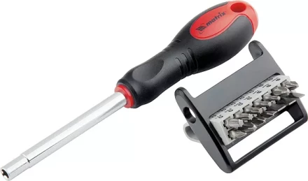 Отвёртка с набором бит,CrV,14шт MATRIX 11337 купить в Тобольске