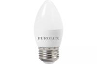 Лампа светодиодная EUROLUX LL-E-C37-6W-230-2,7K-E27 76/2/9