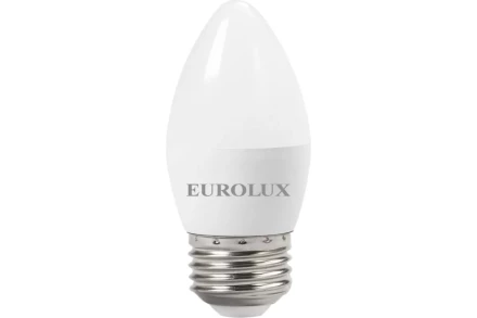 Лампа светодиодная EUROLUX LL-E-C37-6W-230-2,7K-E27 76/2/9 купить в Тобольске
