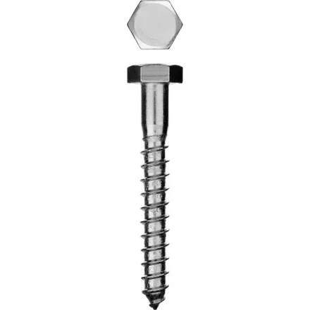 Шурупы ЗУБР с шестигранной головкой, оцинкованные, 8x100мм, 2шт 4-300456-08-100 купить в Тобольске