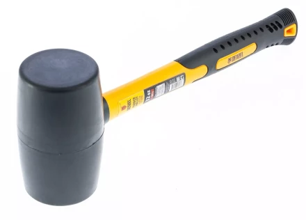 Киянка резиновая, 32 oz, черная резина, фибергласовая рукоятка// Denzel 7711194 купить в Тобольске