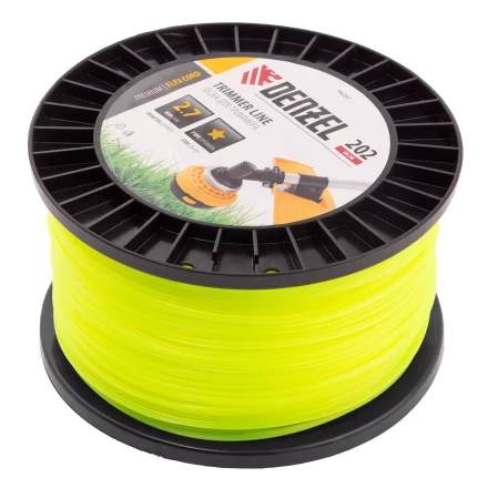 Леска для триммера звезда, 2,7мм х 202м, на DIN катушке FLEX CORD// Denzel 96287 купить в Тобольске