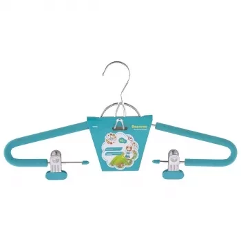 Вешалка для костюма с мягким противоскользящим покрытием 42 см бирюзовая ELFE 92925 купить в Тобольске