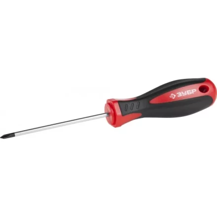 Отвертка ЗУБР &quot;МАСТЕР&quot;, Cr-v, эргономичная двухкомпонентная рукоятка, PH0x75мм 25062-0-075_z02 купить в Тобольске