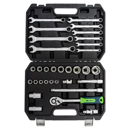 Набор инструментов Сибртех 13393, 1/2&quot;, пластиковый кейс, 32 предмета купить в Тобольске