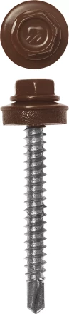 Саморезы ЗУБР окраш., RAL 8017 шокол.-коричн., для крепл. кров. матер. к дерев. обреш., 4.8x80мм, 140шт 4-300315-48-080-8017 купить в Тобольске