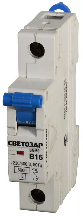 Выключатель автоматический СВЕТОЗАР 1-полюсный, 32 A, "B", откл. сп. 6 кА, 230 / 400 В SV-49051-32-B купить в Тобольске