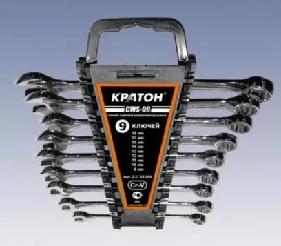 Набор ключей комбинированных Кратон CWS-09 9 пр. 2 27 03 009 купить в Тобольске