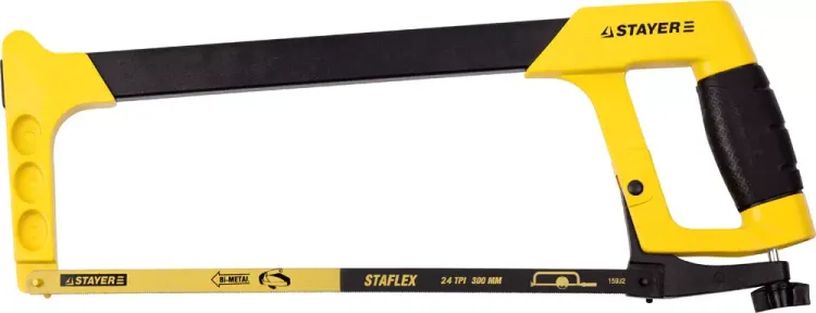 Ножовка по металлу STAYER RX700-HERCULES, металлическая обрезиненная ручка, натяжение 100 кг, 300 мм 2-15791_z01 купить в Тобольске