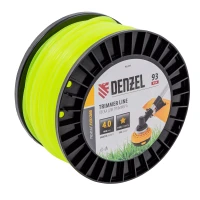 Леска для триммера звезда, 4,0мм х 93м, на DIN катушке FLEX CORD// Denzel 96289