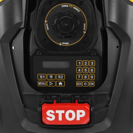 Робот-газонокосилка Grass Master 1000, ультразвуковой датчик, 3 Ач, LCD дисплей, Wi-Fi // Denzel купить в Тобольске