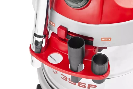 Пылесос ЗУБР сухая и влажная уборка, нержавеющая сталь, усиленное основание, розетка до 2000Вт, 30л, 1400Вт ЗППУ-1400-30 купить в Тобольске