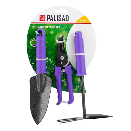Набор садового инструмента с секатором Palisad 629048, пластиковые рукоятки, 3 предмета, Standard купить в Тобольске