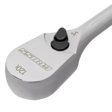 Ключ-трещотка 3/8&quot; Gross 14051, CrV, 120 зубьев, цельнометаллический, хром купить в Тобольске