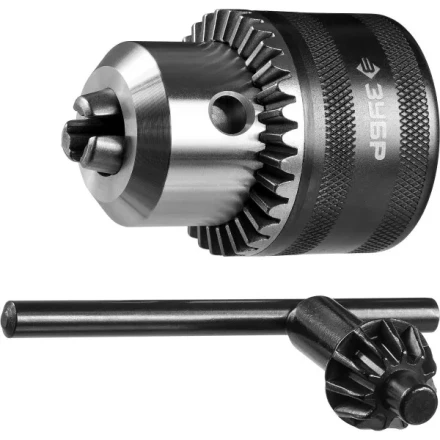 Патрон ЗУБР &quot;ЭКСПЕРТ&quot; цельнометаллический для станка, конус морзе, с ключом, 16мм 29084-16 купить в Тобольске