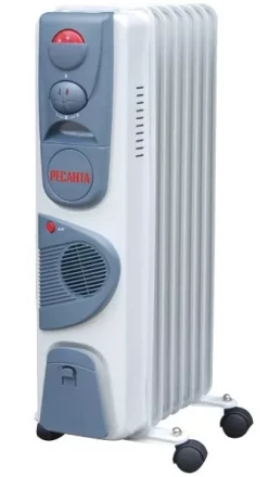Маслянный радиатор обогреватель электрический Ресанта ОМ-7НВ купить в Тобольске