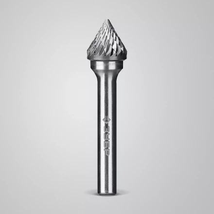 Зубр Твердосплавная борфреза J - зенкер с вершиной 60°, 12 х 10 мм (28808-12-10) купить в Тобольске