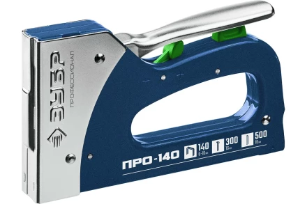 ЗУБР Про-140, тип 140 (G/11/57) 20GA (6 - 16 мм)/300/500, стальной рессорный степлер, Профессионал (4-31573) купить в Тобольске