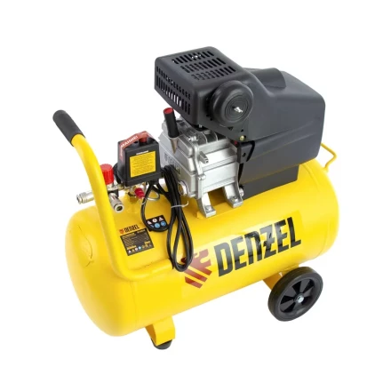 Компрессор воздушный, прямой привод DC1500/50, 1.5 кВт, 50 литров, 220 л/мин Denzel 58161 купить в Тобольске