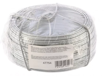 Проволока стальная оцинкованная 1,5 мм длина 50 м Сибртех 47754 купить в Тобольске