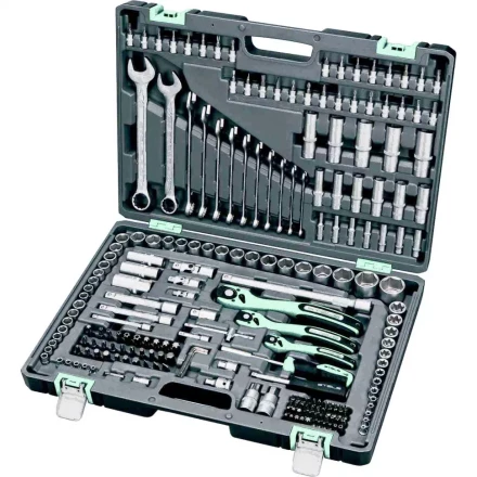 Набор инструмента 1/4 3/8 1/2 Cr-V S2 усиленный кейс 216 предметов STELS 14115 купить в Тобольске